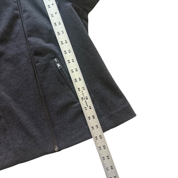 Catherine Malandrino Womens Charcoal Moto Jacket L Polyester/Spandex - Picture 8 of 8